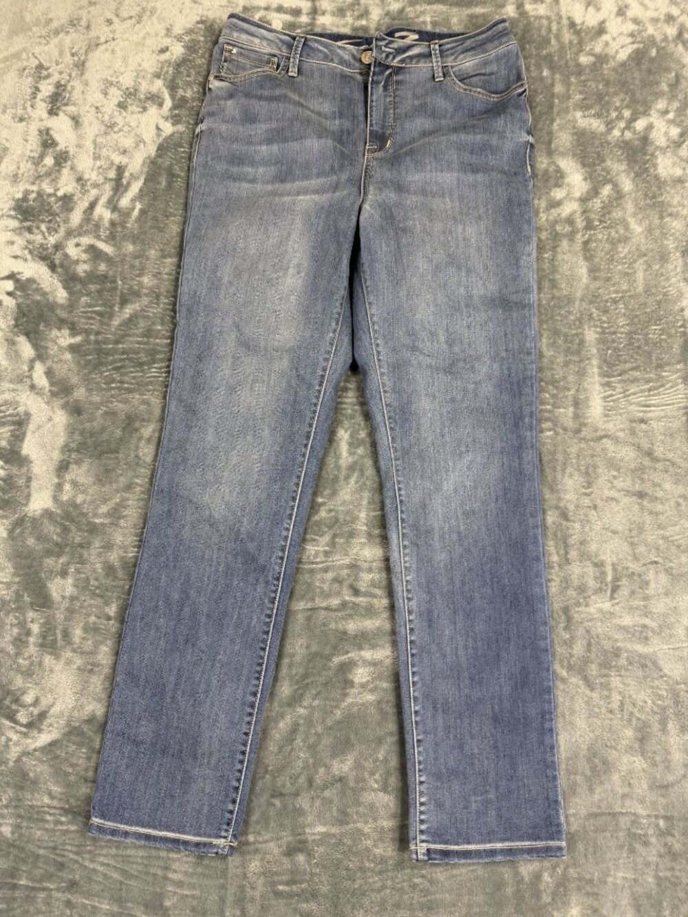 Seven7 Women's Straight Leg Blue Jeans